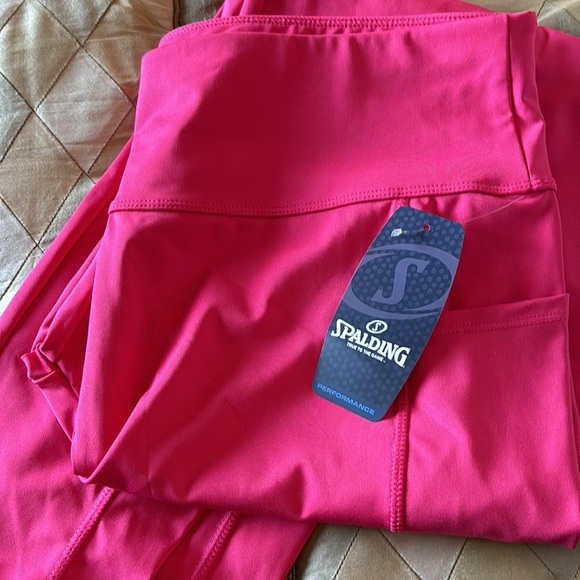 Spalding Women's Activewear 28 Inch Inseam Legging with Pockets XL Azalea - Picture 5 of 5